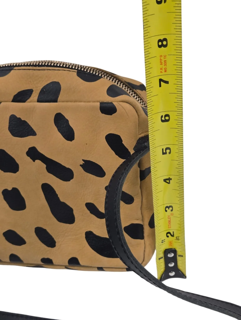 CLARE V. CROSSBODY‎ BAG WITH LEOPARD PRINT New